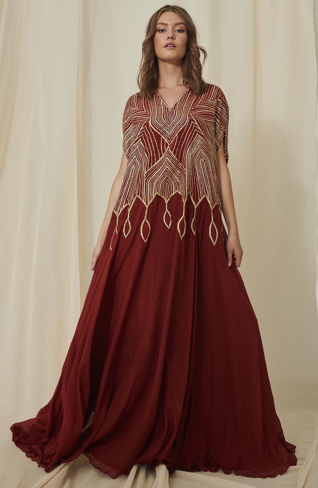 Classic Cut Kaftan with Embroidery